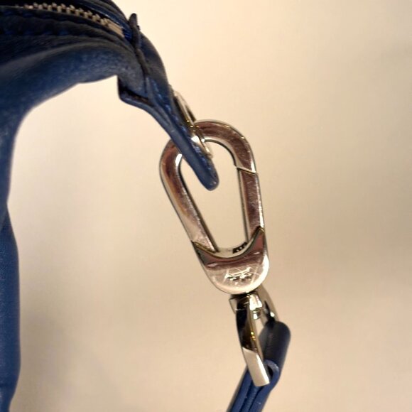 Longchamp Blue Leather Le Pliage Cuir Top Handle Crossbody - Picture 11 of 14